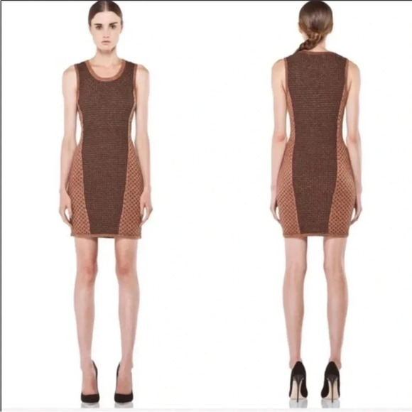 Rag & Bone Amanda bronze metallic mesh mini dress - Picture 2 of 11